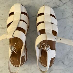 ANTONIO MELANI Cream Strappy Sandals